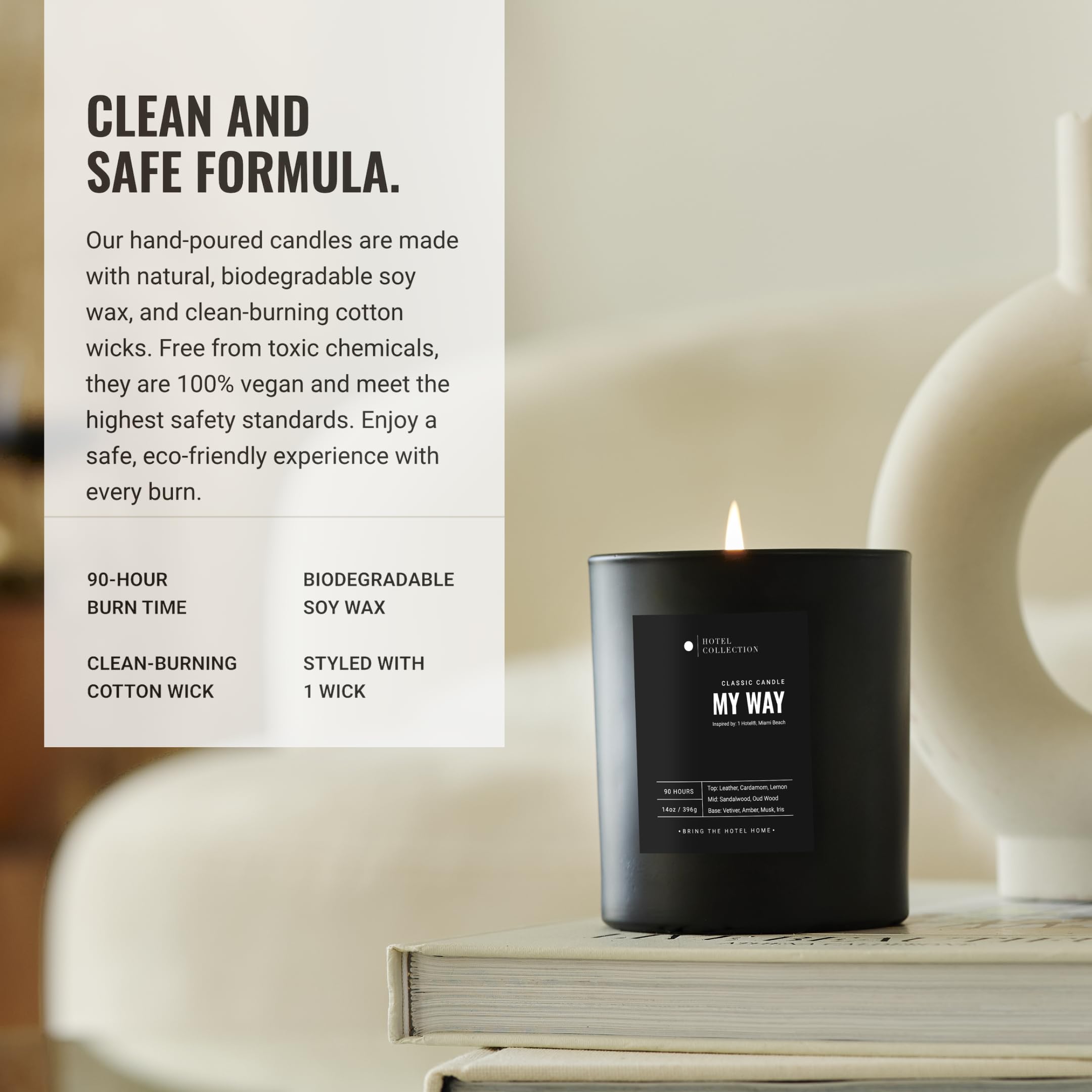 Hotel Collection Rose aroma bottle evokes boutique hotel elegance and subtle romance.