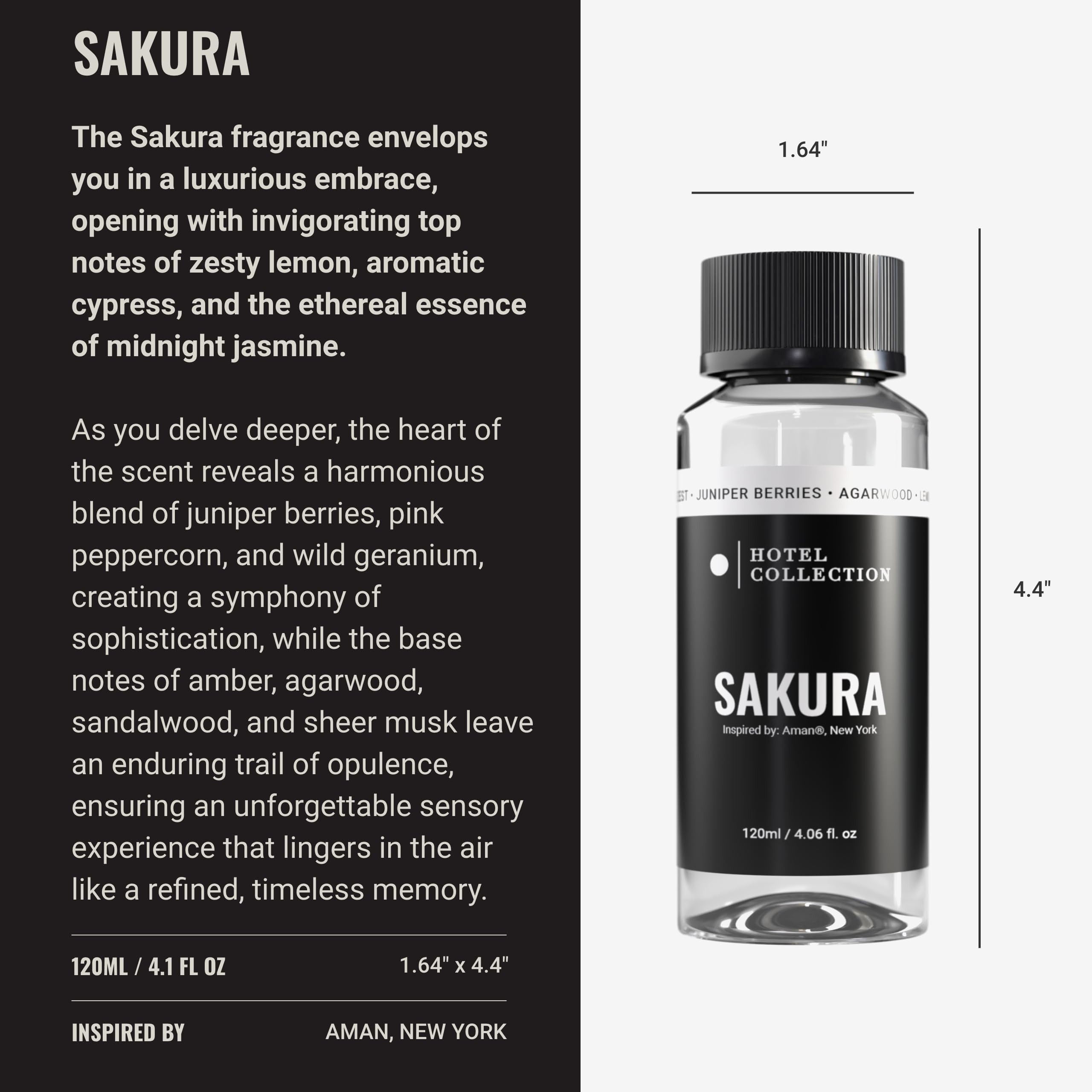 Hotel Collection Sakura fragrance notes of Lemon Zest and Juniper