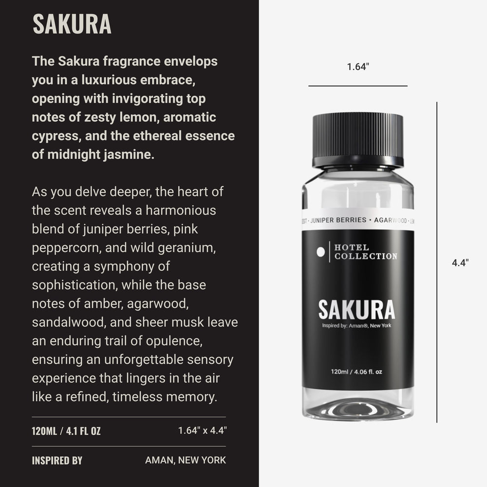 Hotel Collection Sakura fragrance notes of Lemon Zest and Juniper