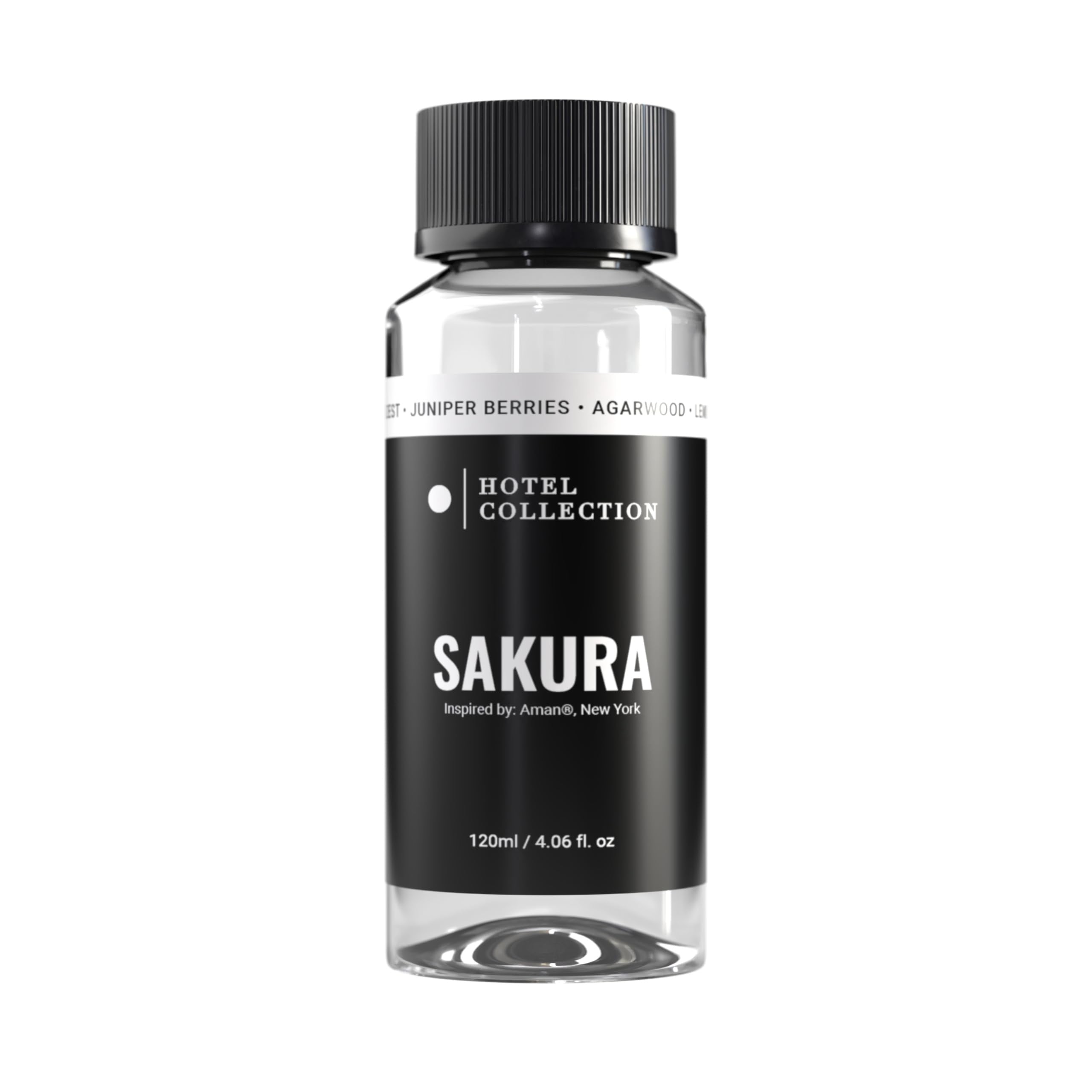 Hotel Collection Sakura diffuser oil bottle showing premium fragrance