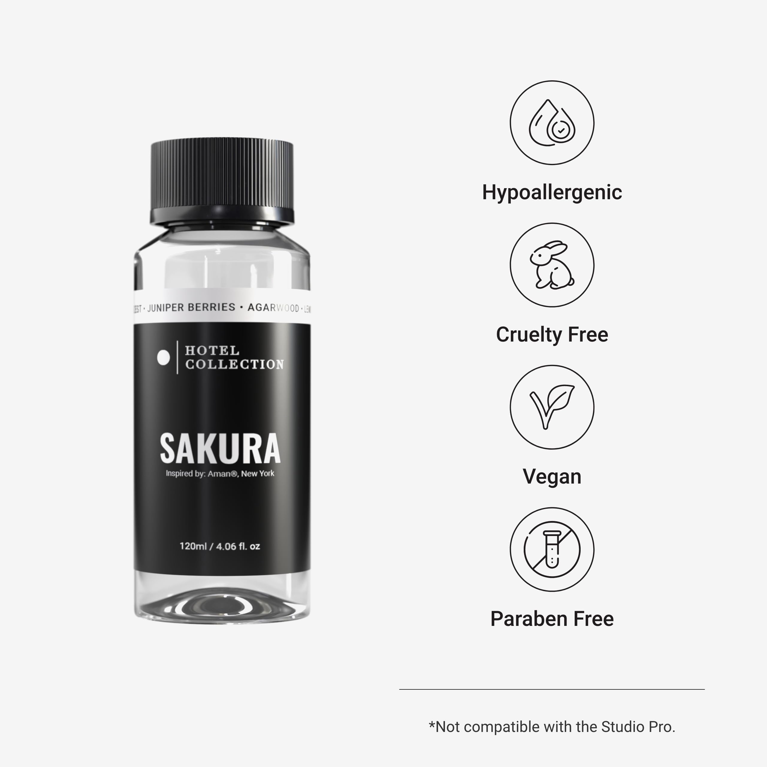 Hotel Collection Sakura diffuser oil in glass bottle for home diffusion