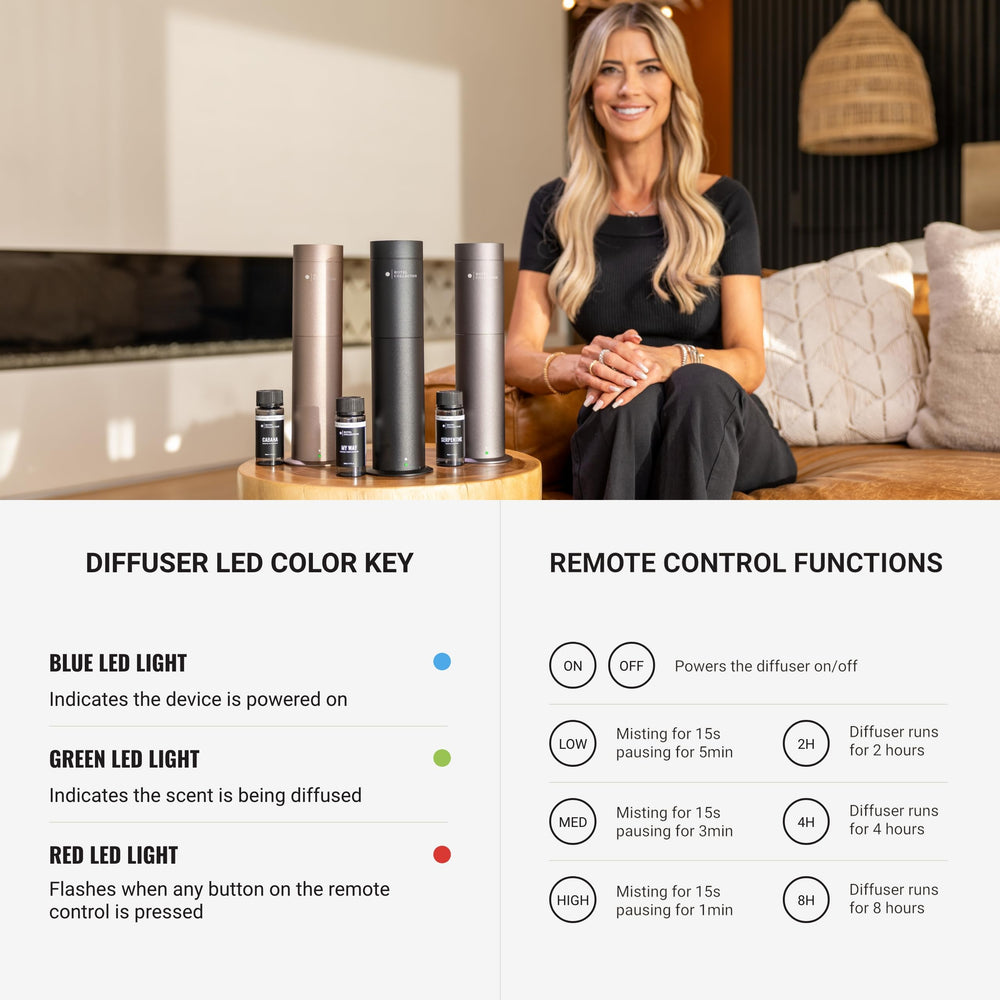 Hotel Collection Studio Pro diffuser in living room provides hotel-grade ambience.