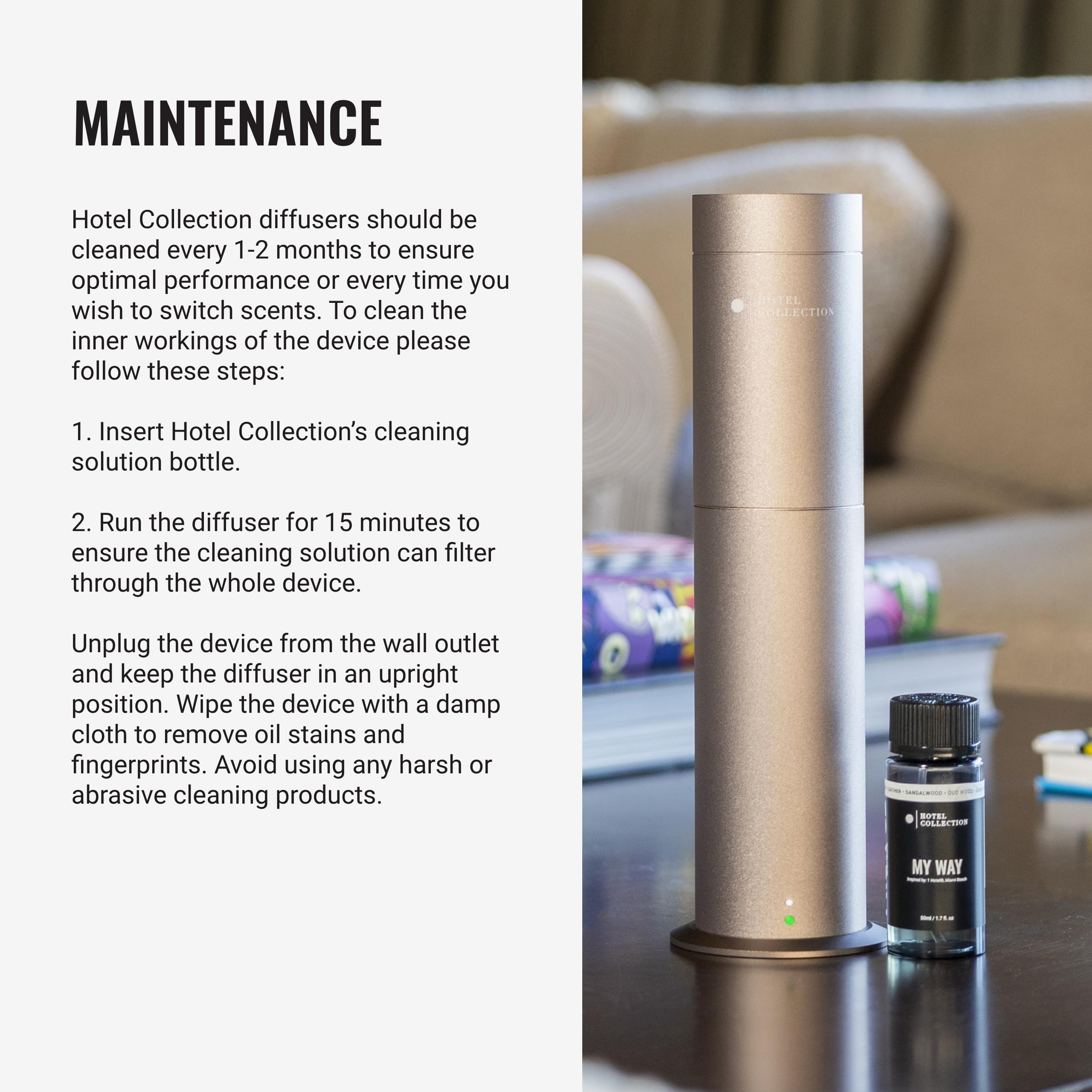 Hotel Collection Studio Pro diffuser packaging highlights eco-friendly materials.