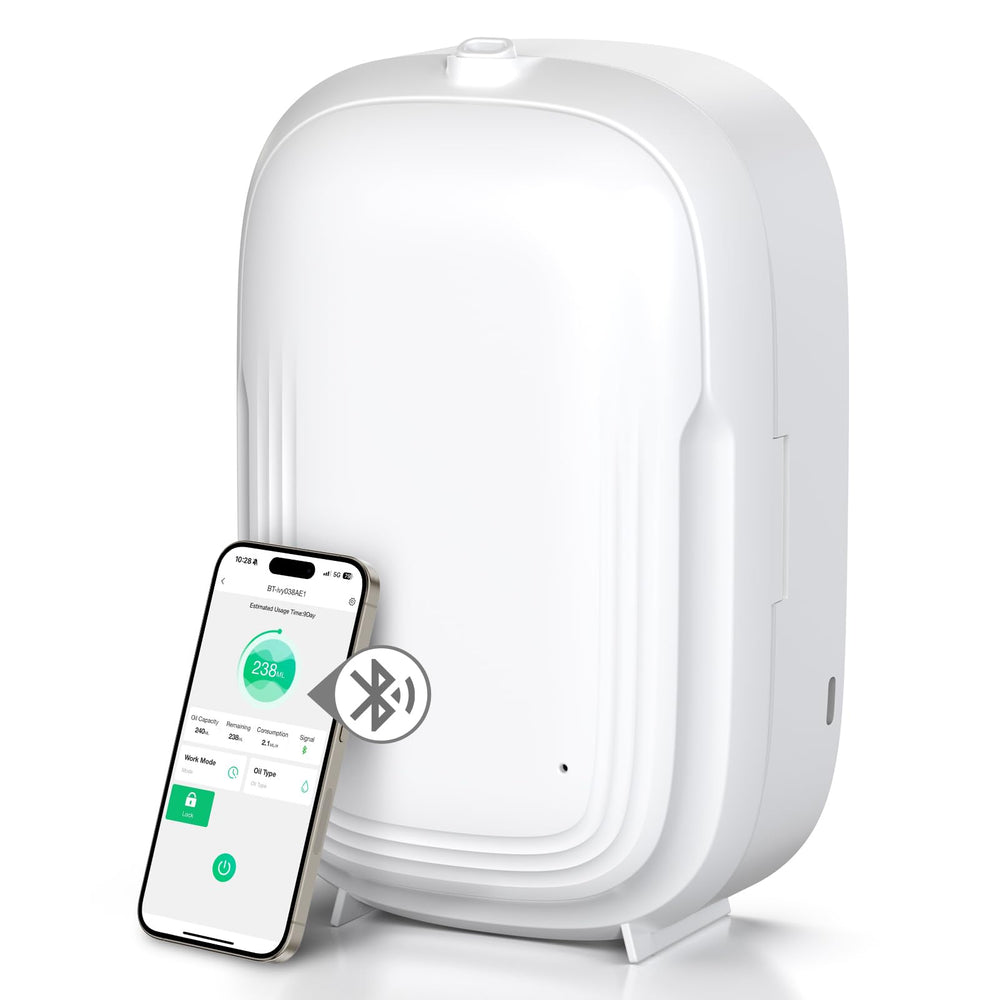 HOTOIQ waterless diffuser compact design on desk for home or office use.