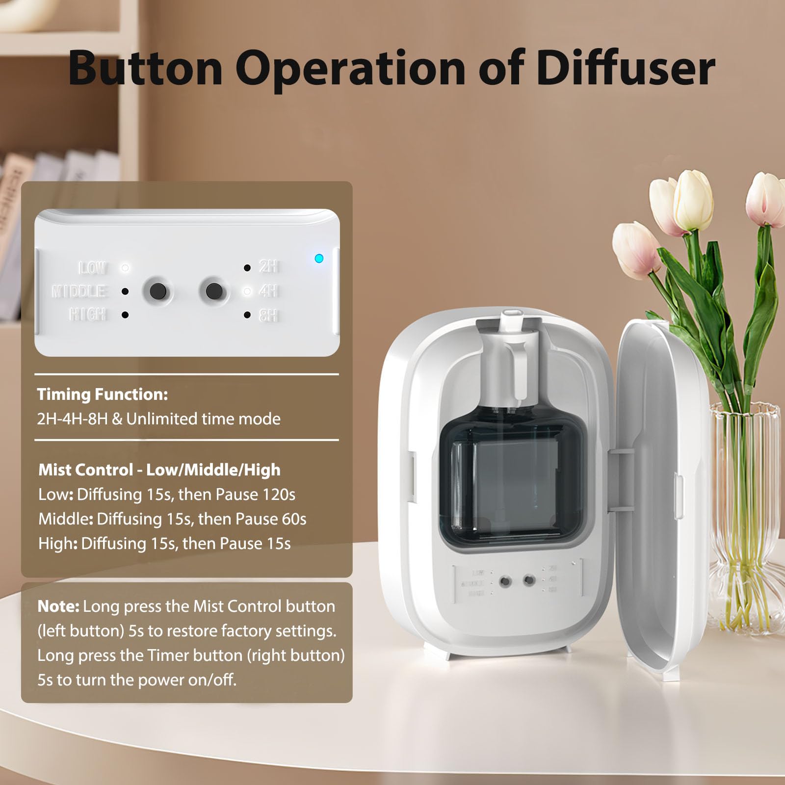 HOTOIQ unit mounted on wall or placed on a desk for space-saving.