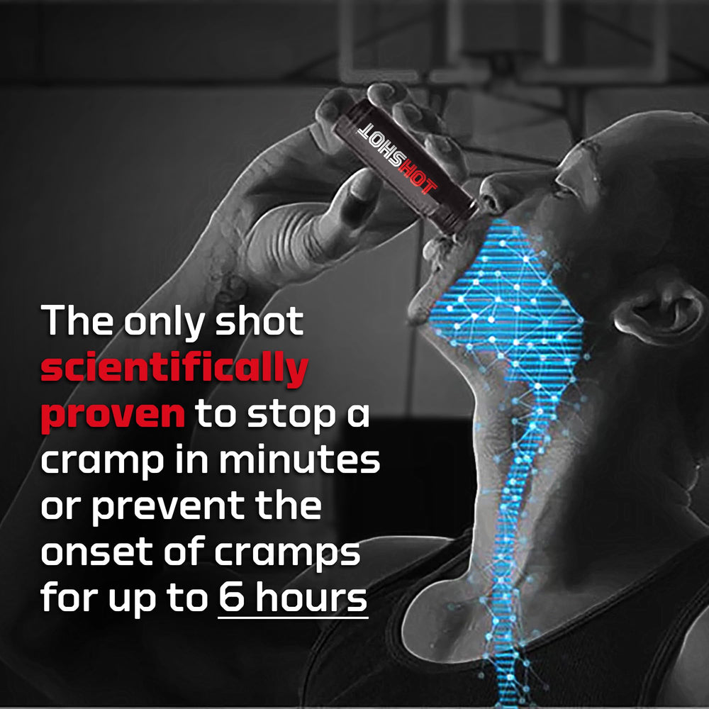 Athlete grabbing HOTSHOT before a training session.