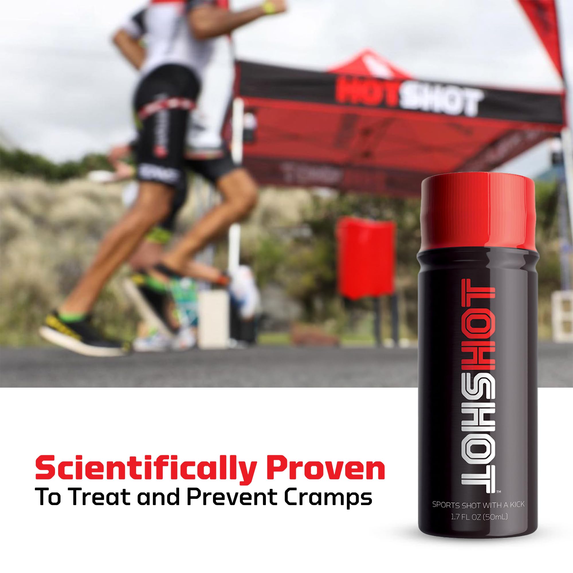 Six-pack HOTSHOT bottles prepared for on-the-go athletes.