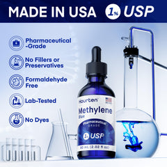 Hourten Methylene Blue Drops USA made packaging reflects quality