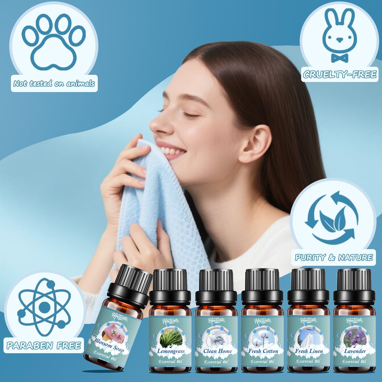Hovacota blossom soap oil bottle for DIY candle and soap projects.