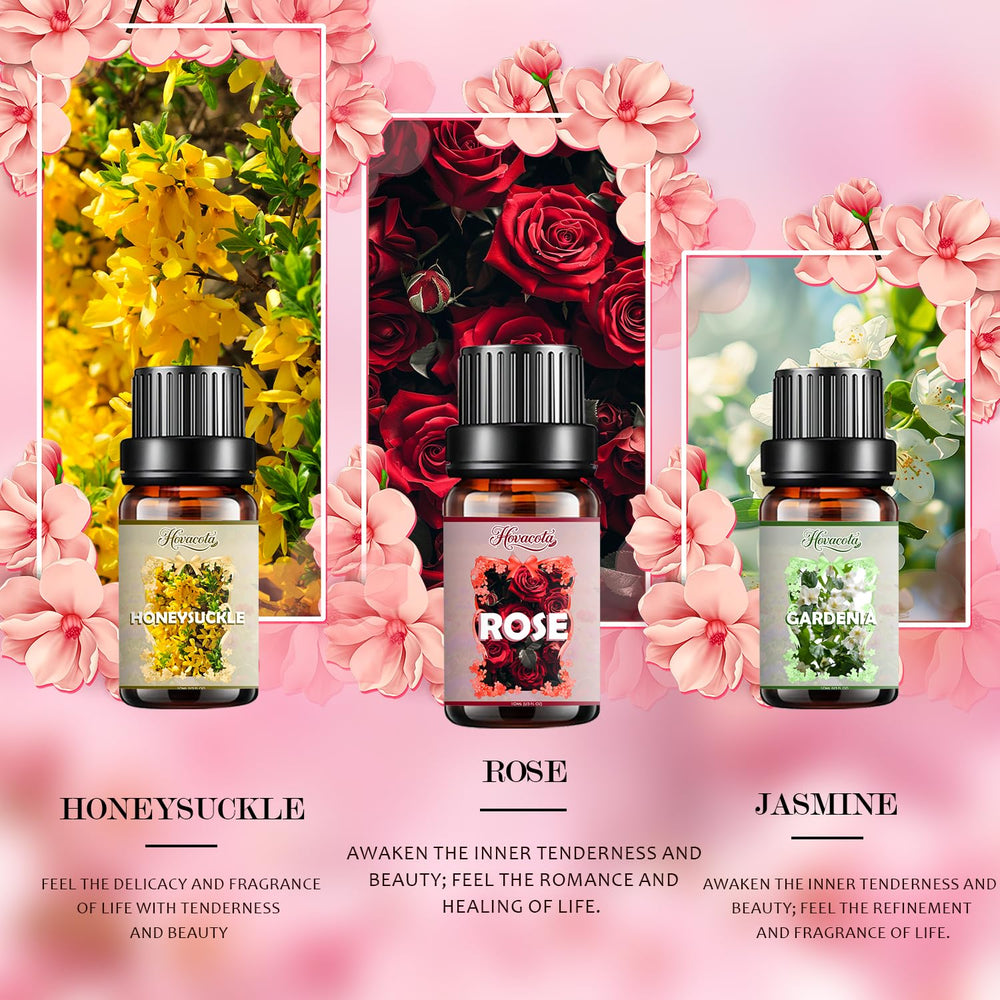 Hovacota Rose oil bottle adding romantic notes for skincare