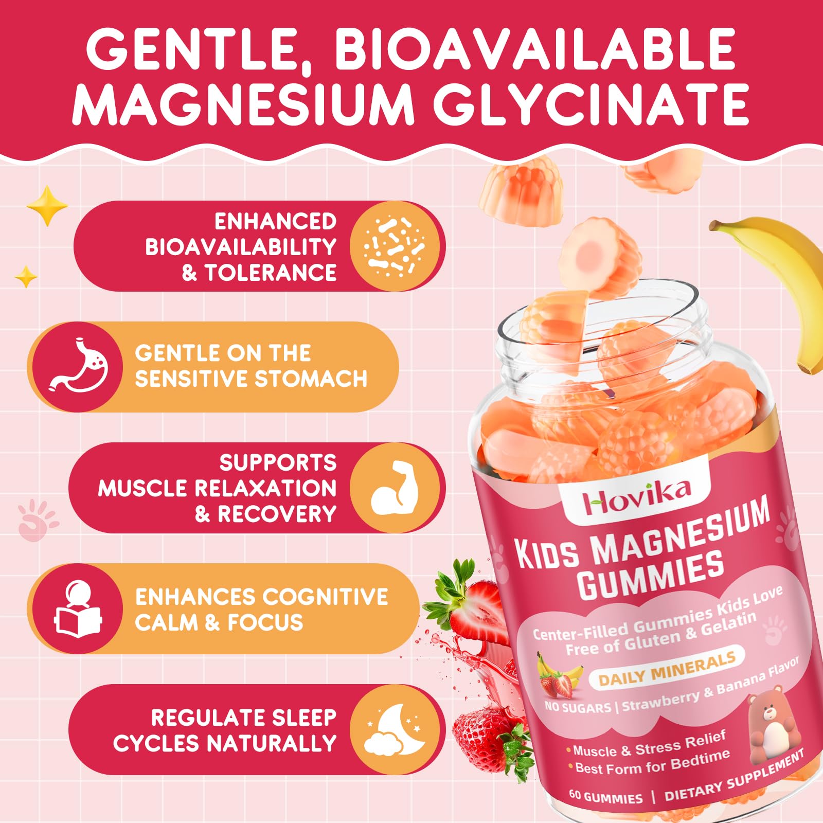 Hovika calm kids gummies bed time routine promoting relaxed evenings