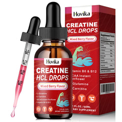 Hovika Creatine HCL liquid drops bottle for convenient daily use.
