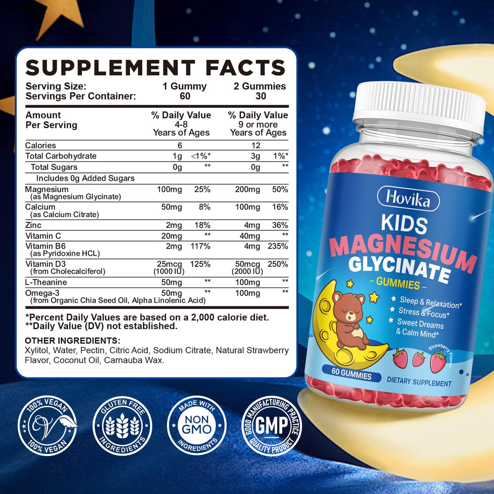 Gummies on table highlight easy daily use for focus and mood by Hovika.