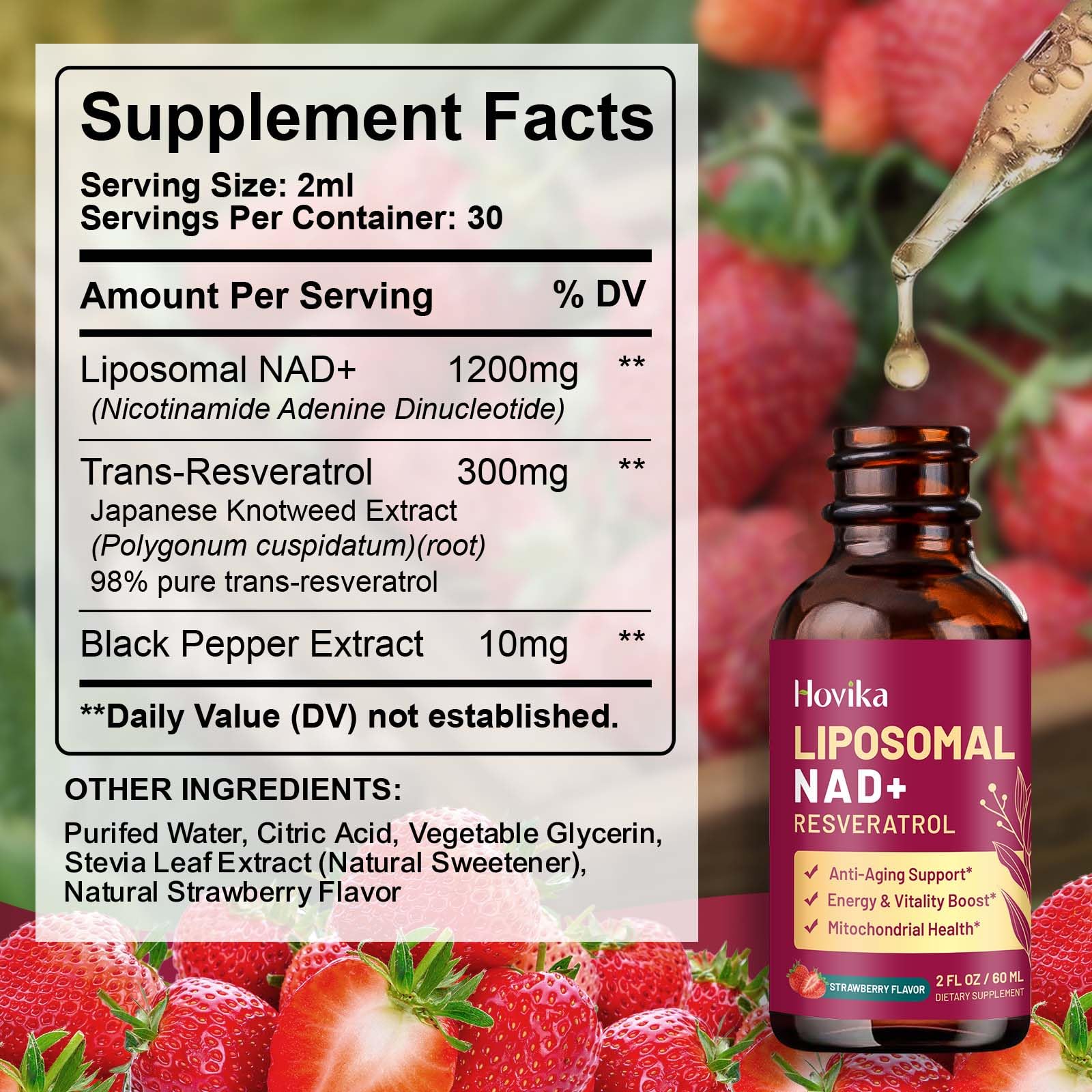 Hovika NAD dropper 2ml showing precise dosing for easy use