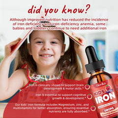 Hovika iron drops dropper shows precise dosing for easy daily use.