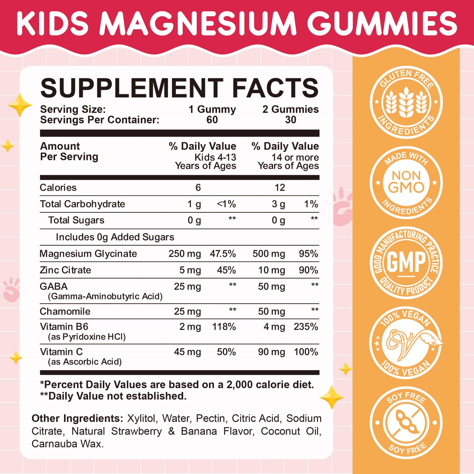 Hovika vitamin label highlight vitamin C and zinc benefits