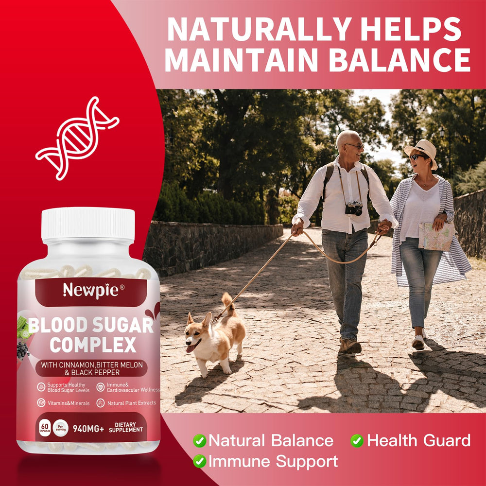 HOWEEJET Blood Sugar Complex label highlights core ingredients and usage tips