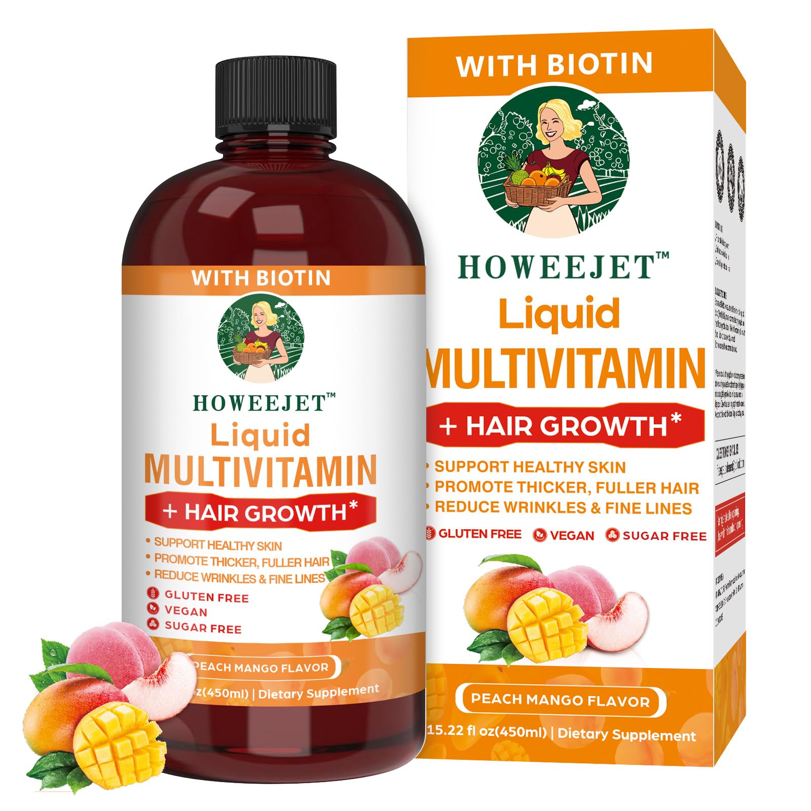 HOWEEJET hair-growth-liquid-bottle signals fuller hair potential.