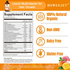 HOWEEJET liquid-multivitamin-pour highlights easy two-tablespoon daily use.