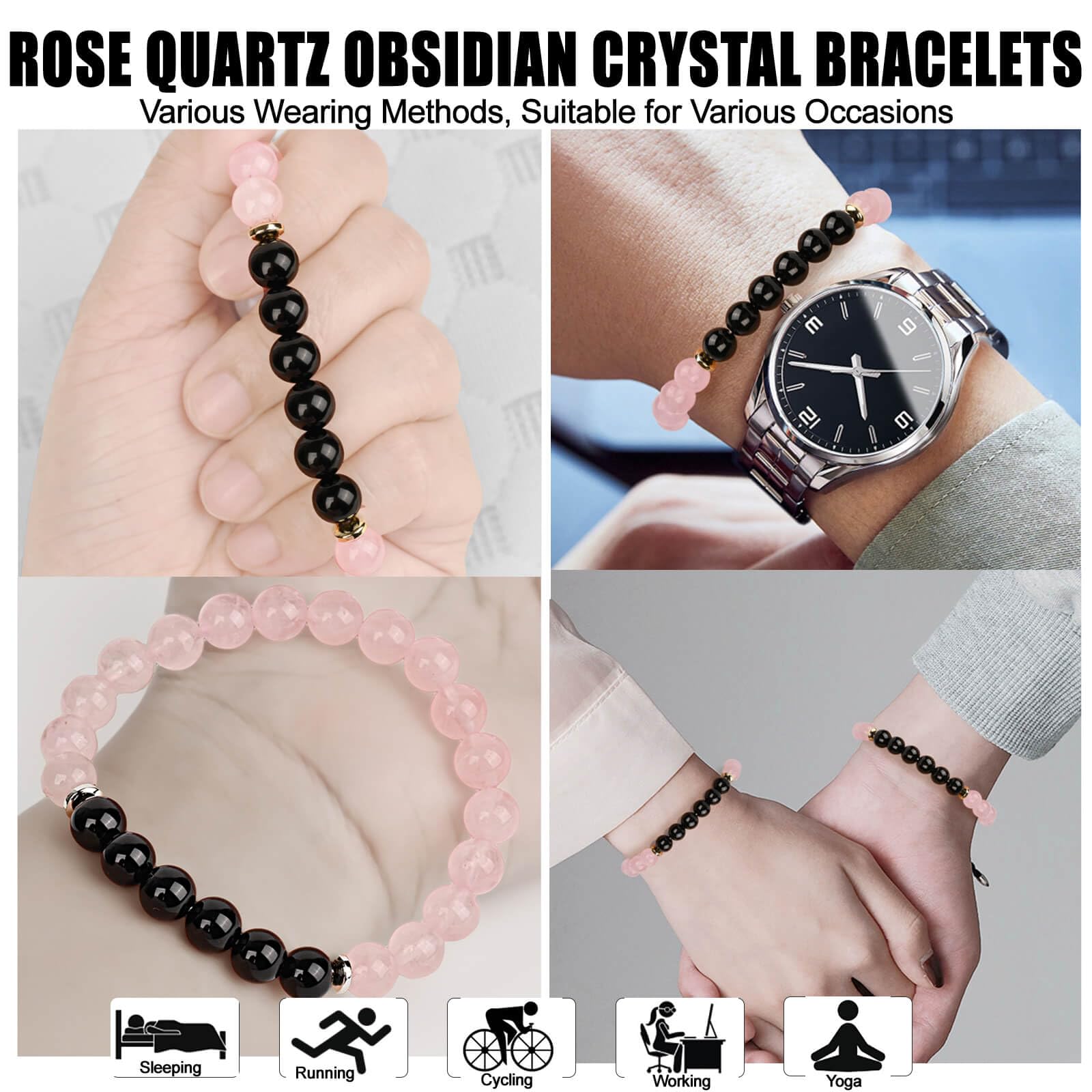 HOZEAL Good Luck Beaded Bracelet for men and women enhances daily prosperity vibes.