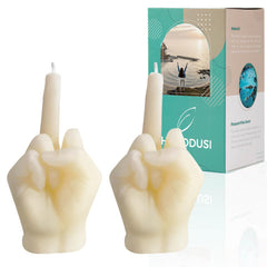 Hozodusi middle-finger candle set adds bold decor and conversation starters to any room.