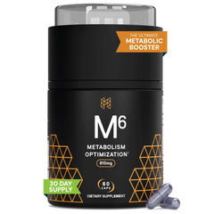 HPN M(6) fat burner bottle on the counter supports metabolism and daily energy.
