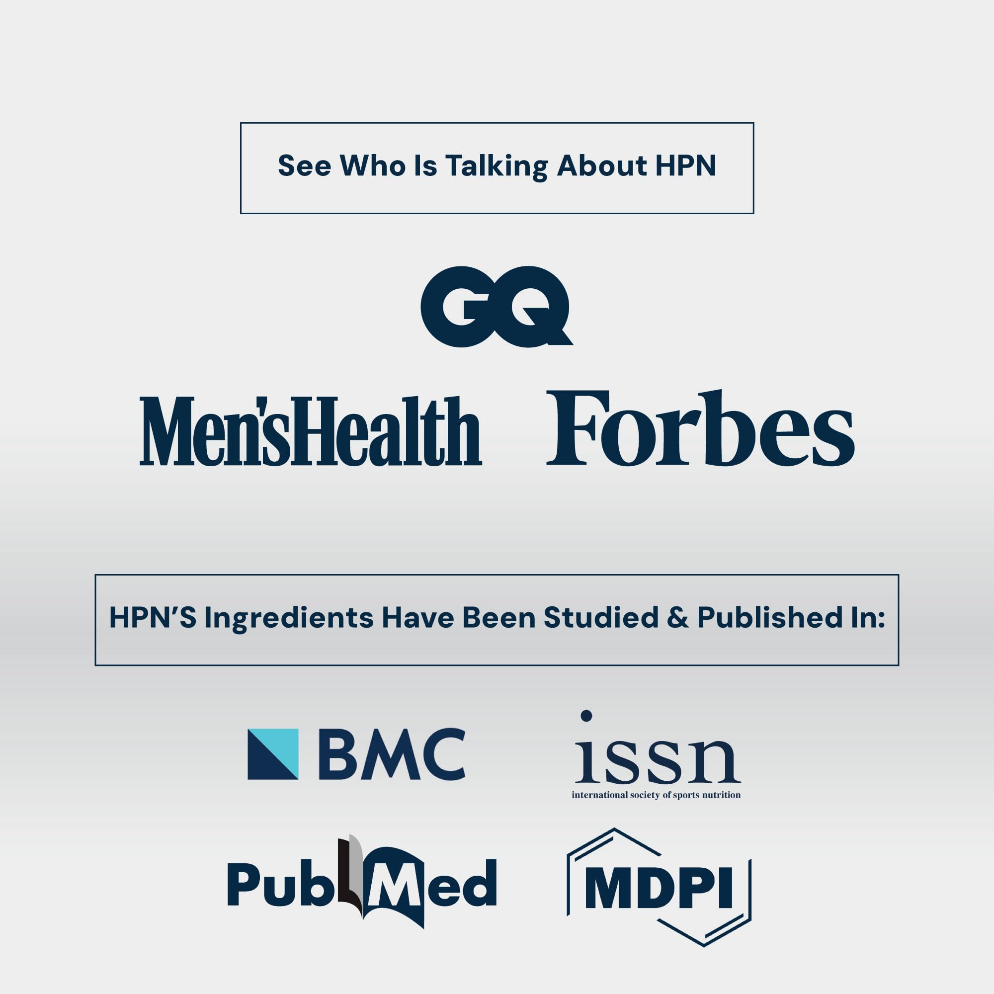 HPN M(6) packaging display framed with lifestyle context for workouts.