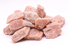 HQRP Peach Moonstone rough stones color variation captures peach to pale hues