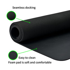 HRSDZKJ grounding mat at a desk, ideal for wrist rest during computer work.