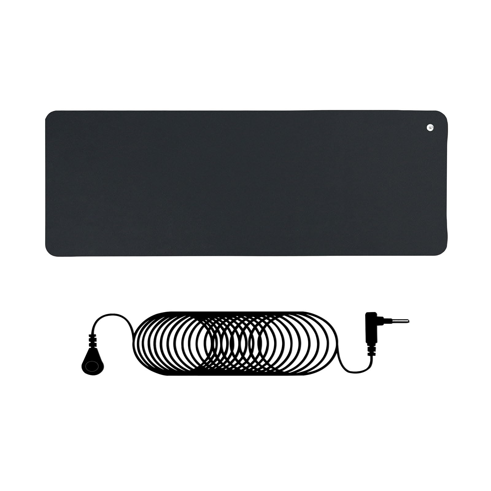 HRSDZKJ grounding mat with feet on the mat for relaxed grounding and focus.