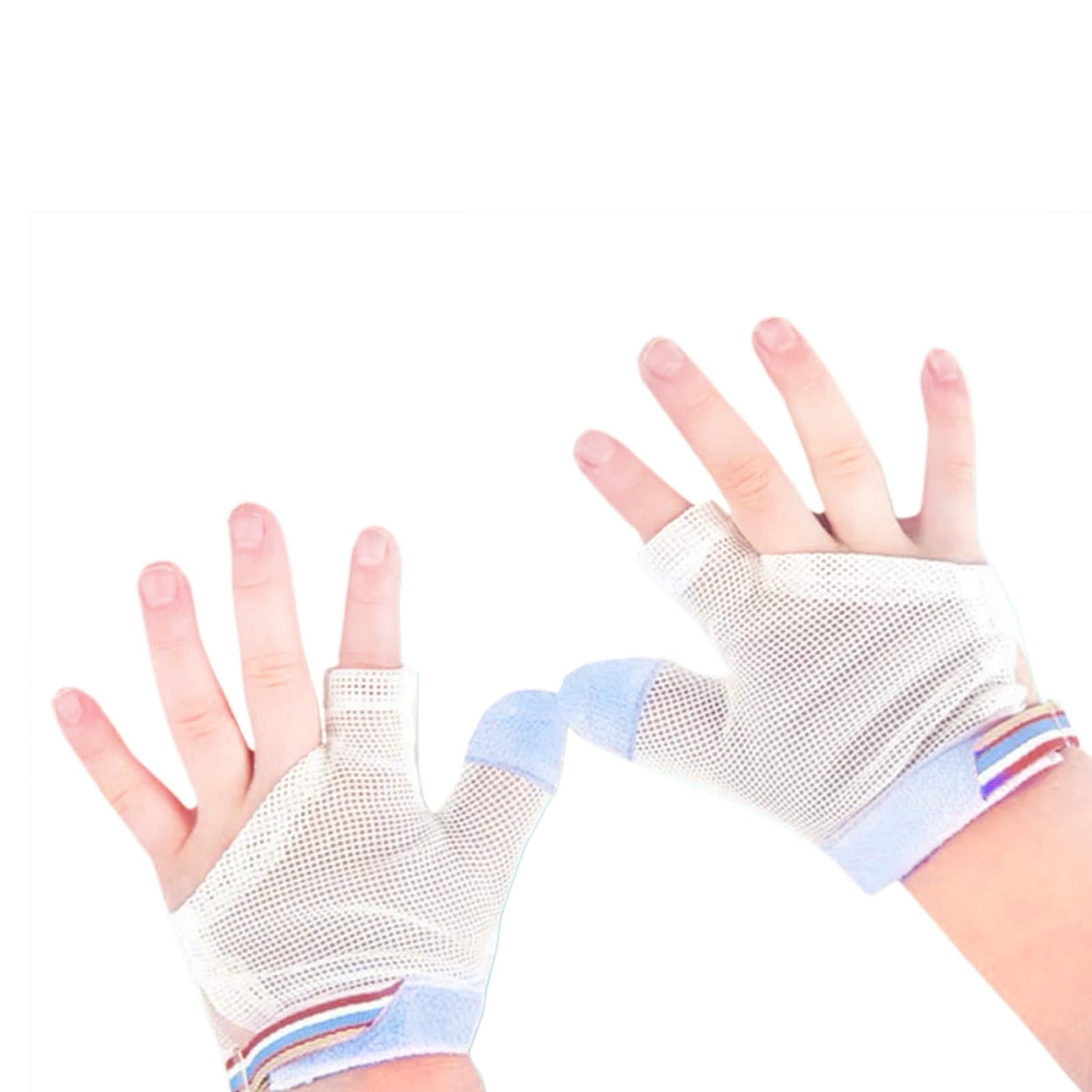 HS&ROXIN blue thumb-sucking guard gloves comfortable for kids