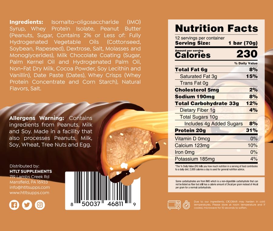 Close-up texture of HTLT CICOBAR milky-crisp bar highlighted creaminess