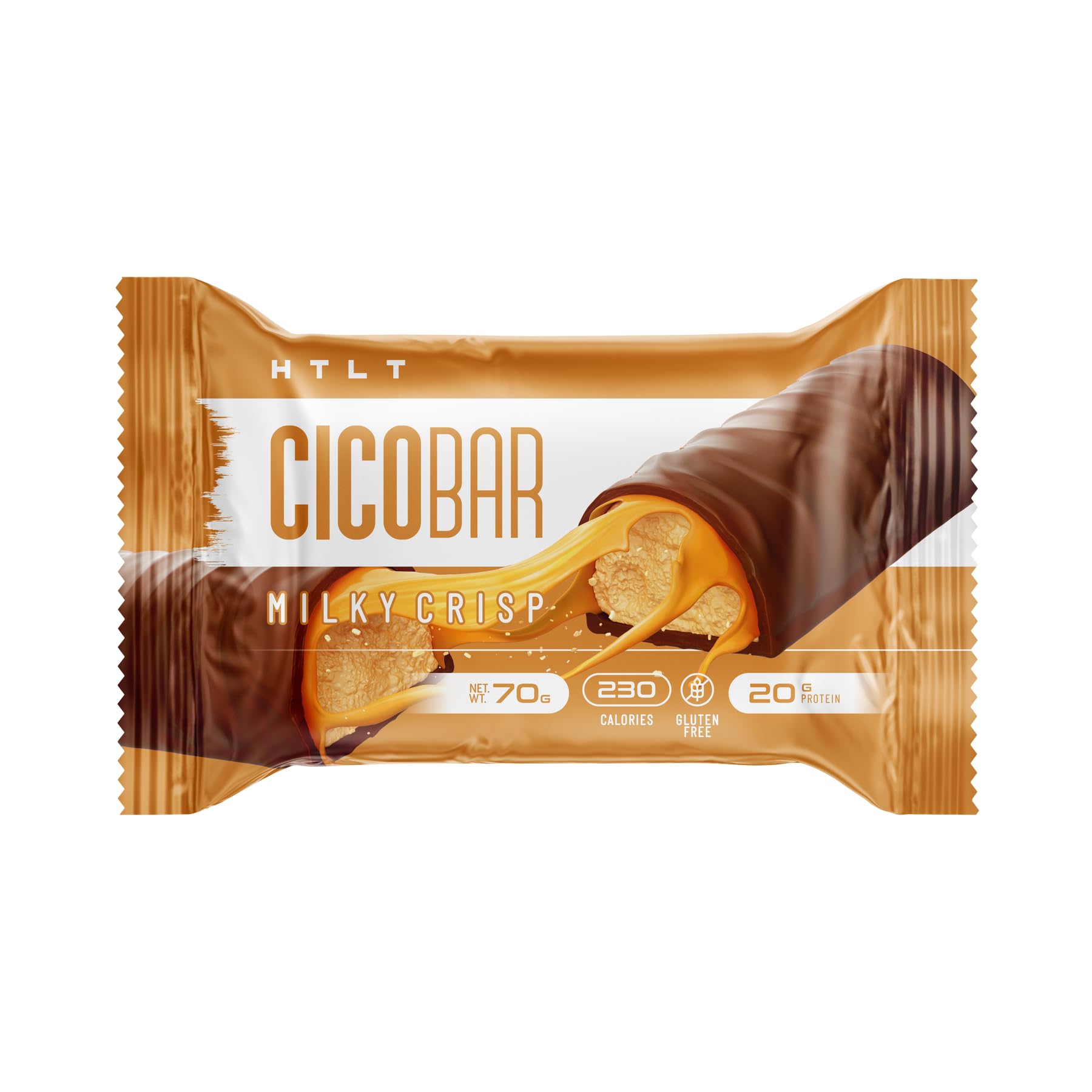 HTLT CICOBAR soft milky-crisp bar front showing a tasty on-the-go snack