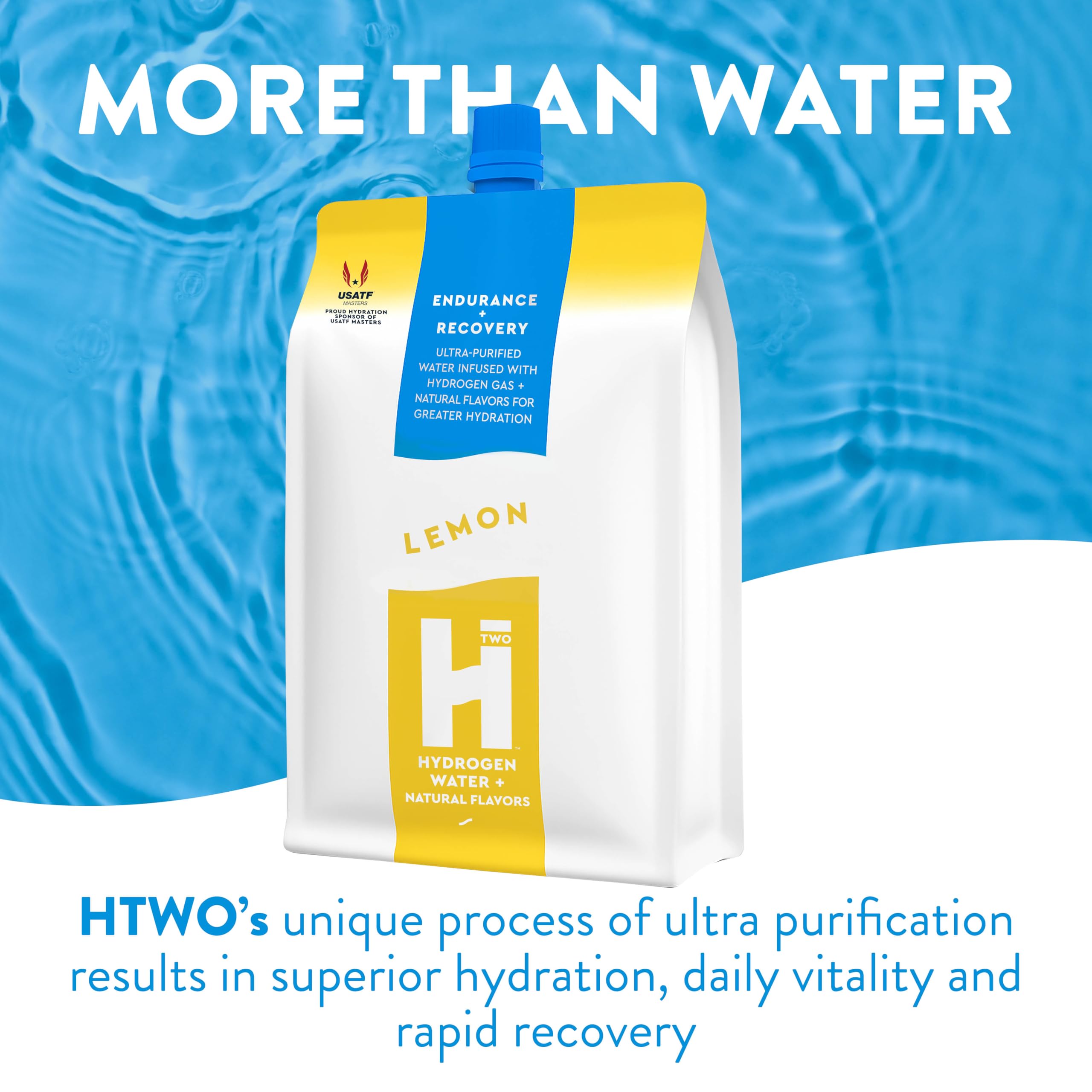 HTWO 6-pack display highlighting portable hydration