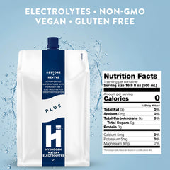 HTWO Plus bottle pour action; convenient hydration during workouts.