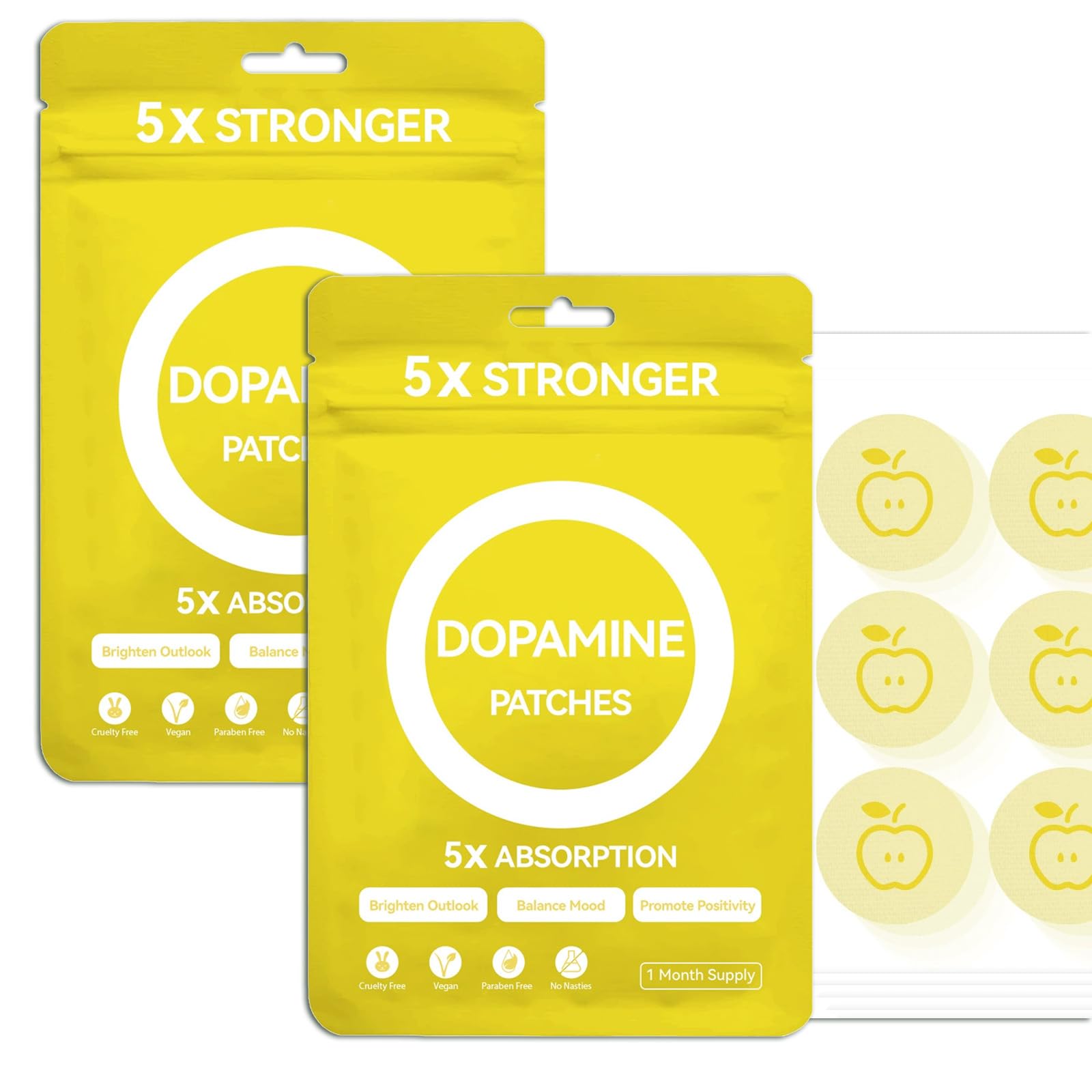 huangirl dopamine patches 60-pack front view, compact and convenient.