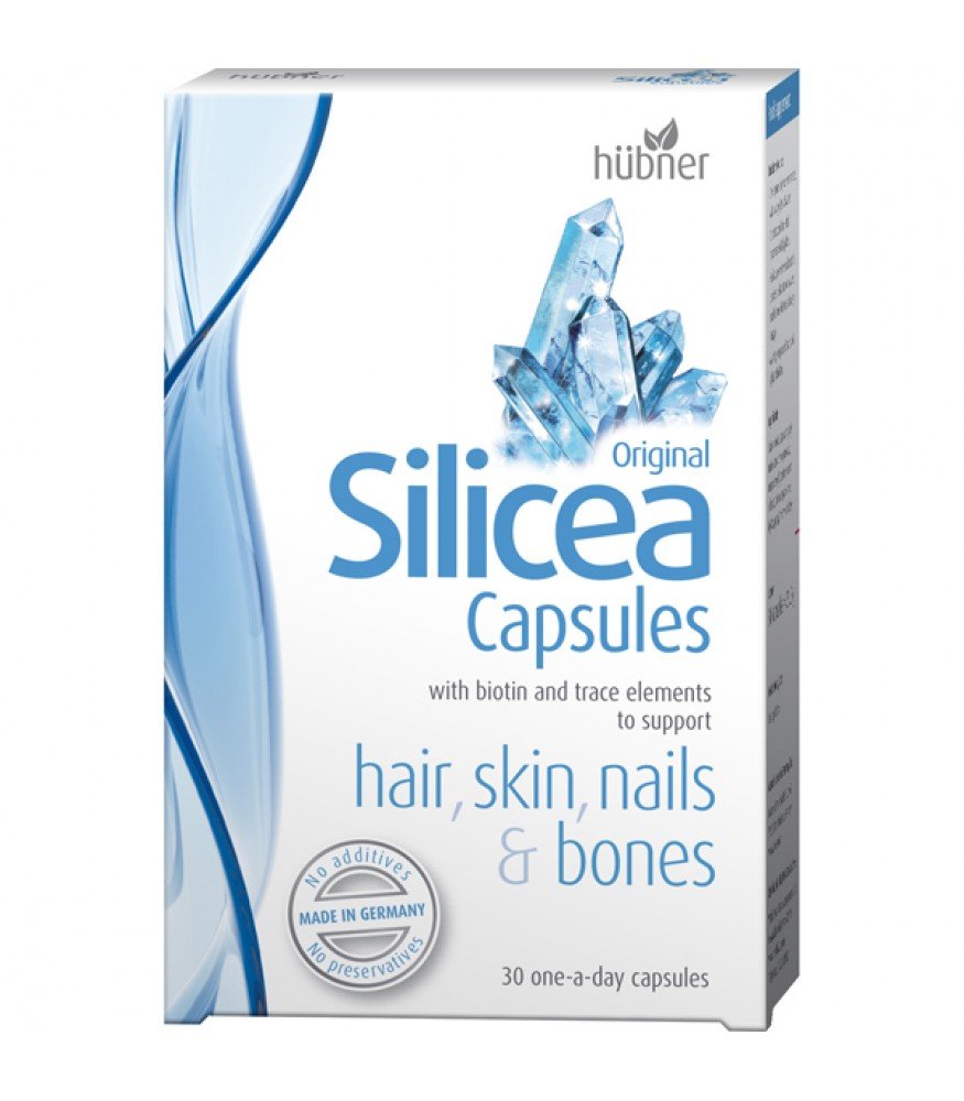 Hubner Silicea capsules support healthy hair, skin, nails and connective tissue