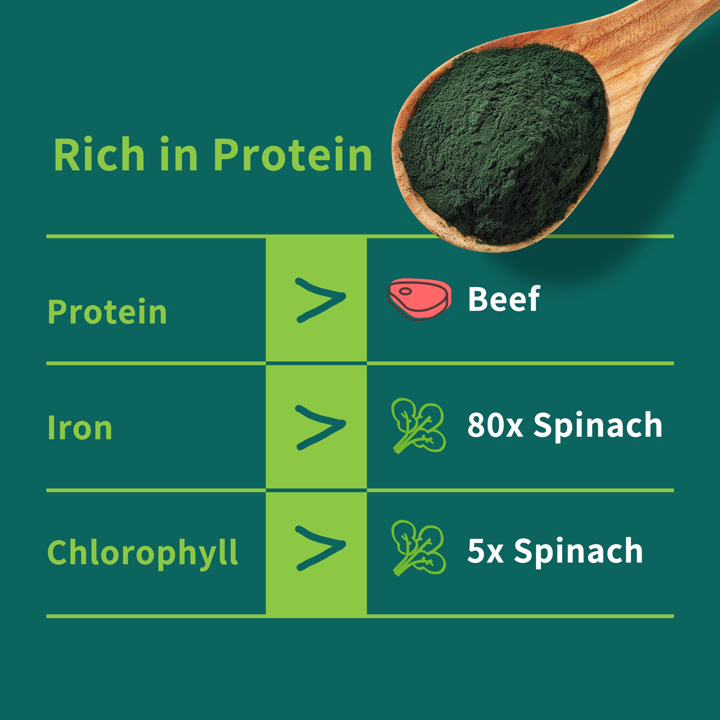 Hudetex Chlorella Powder label closeup highlighting quality and testing