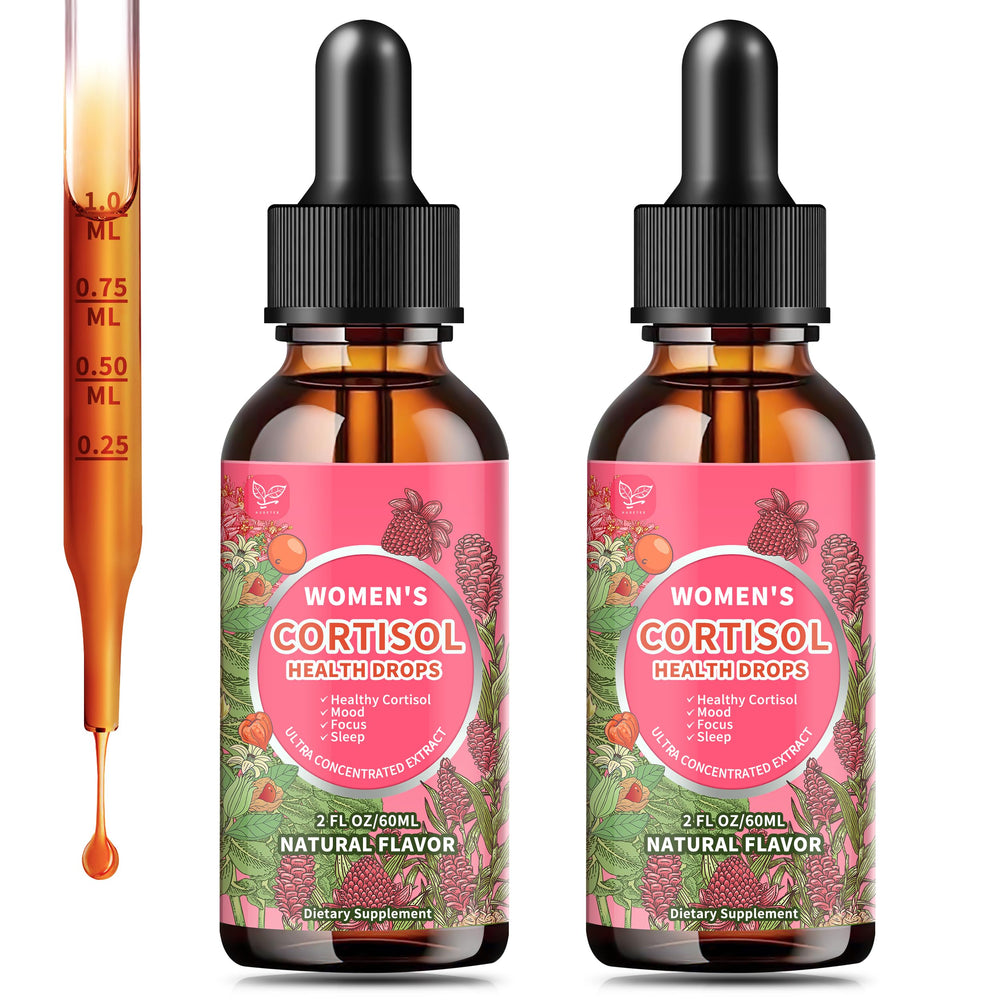 Hudetex Cortisol Drops bottle showing herbal formula for balance