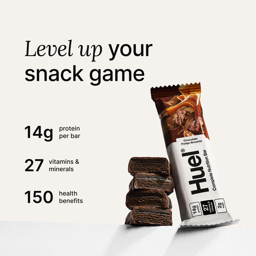 Huel complete nutrition bar nutrition panel and ingredients for vegan protein