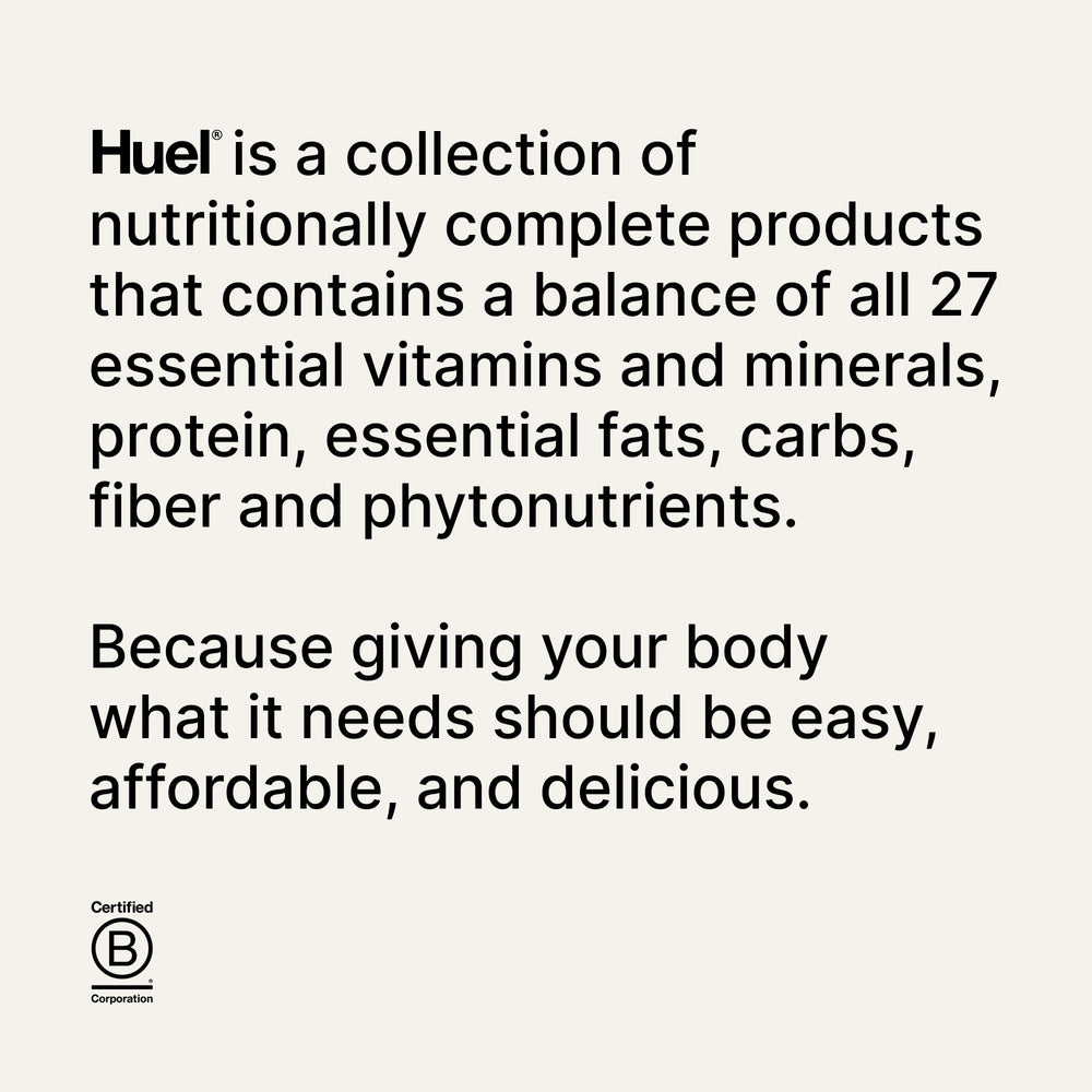 Huel Black Edition meal-replacement idea shown for busy lifestyles.