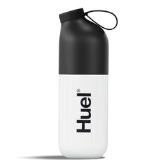 Huel Black Edition shaker with BPA-free Tritan body for durable daily use.