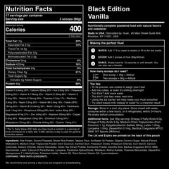 Huel Black Vanilla LastFuel Scoop included for precise mixing.