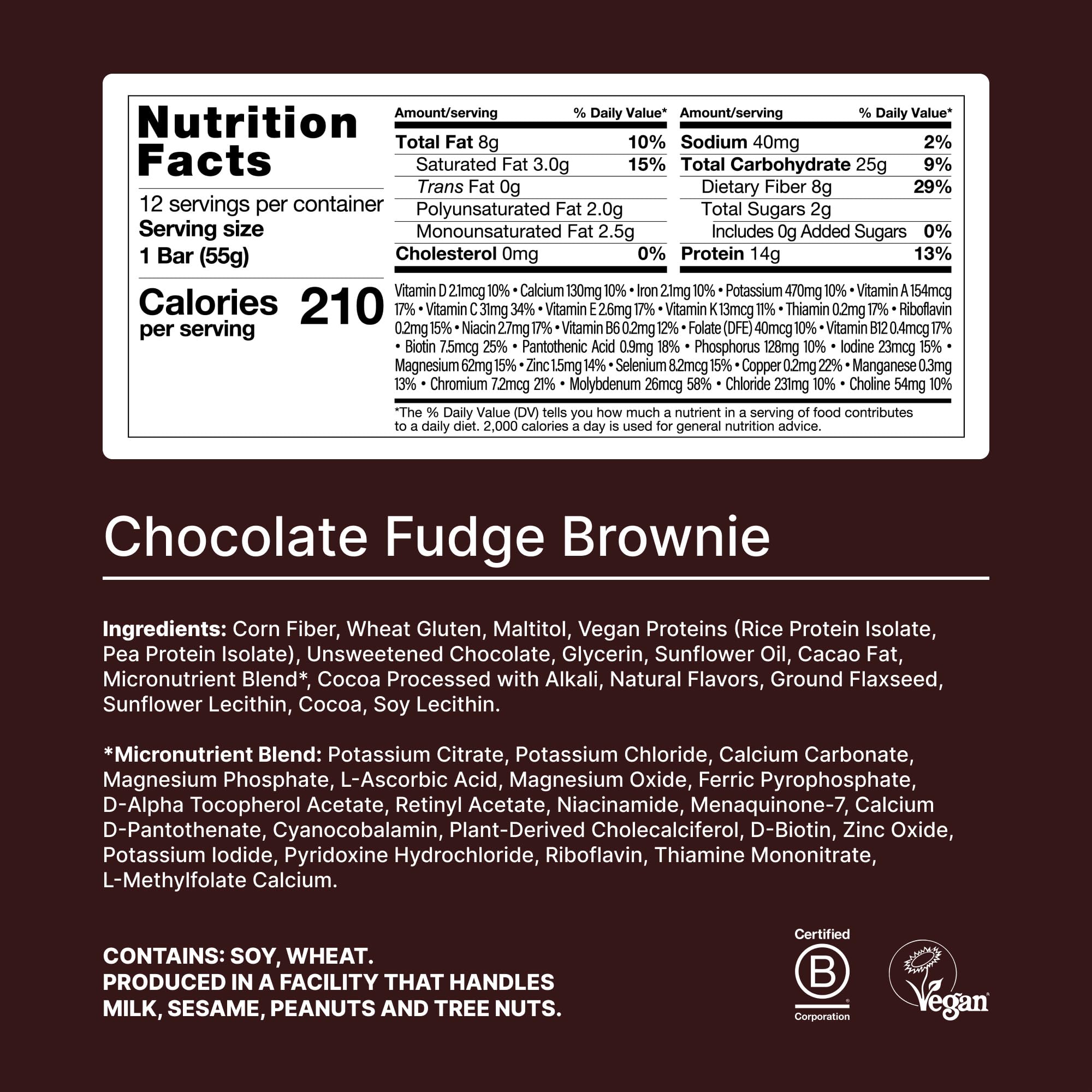 Huel fudge brownie bar broken open for a high-protein, fiber-rich bite