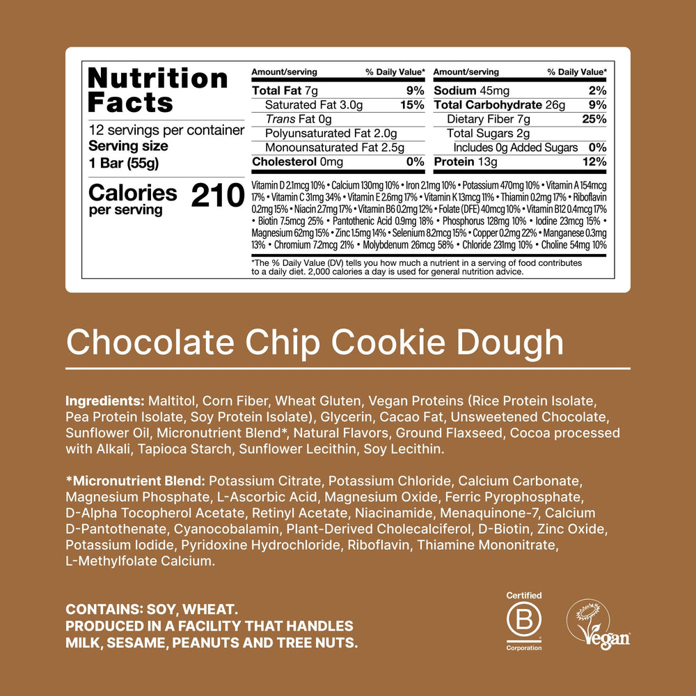 Huel complete nutrition bar ingredients close-up, highlights protein and vitamins.