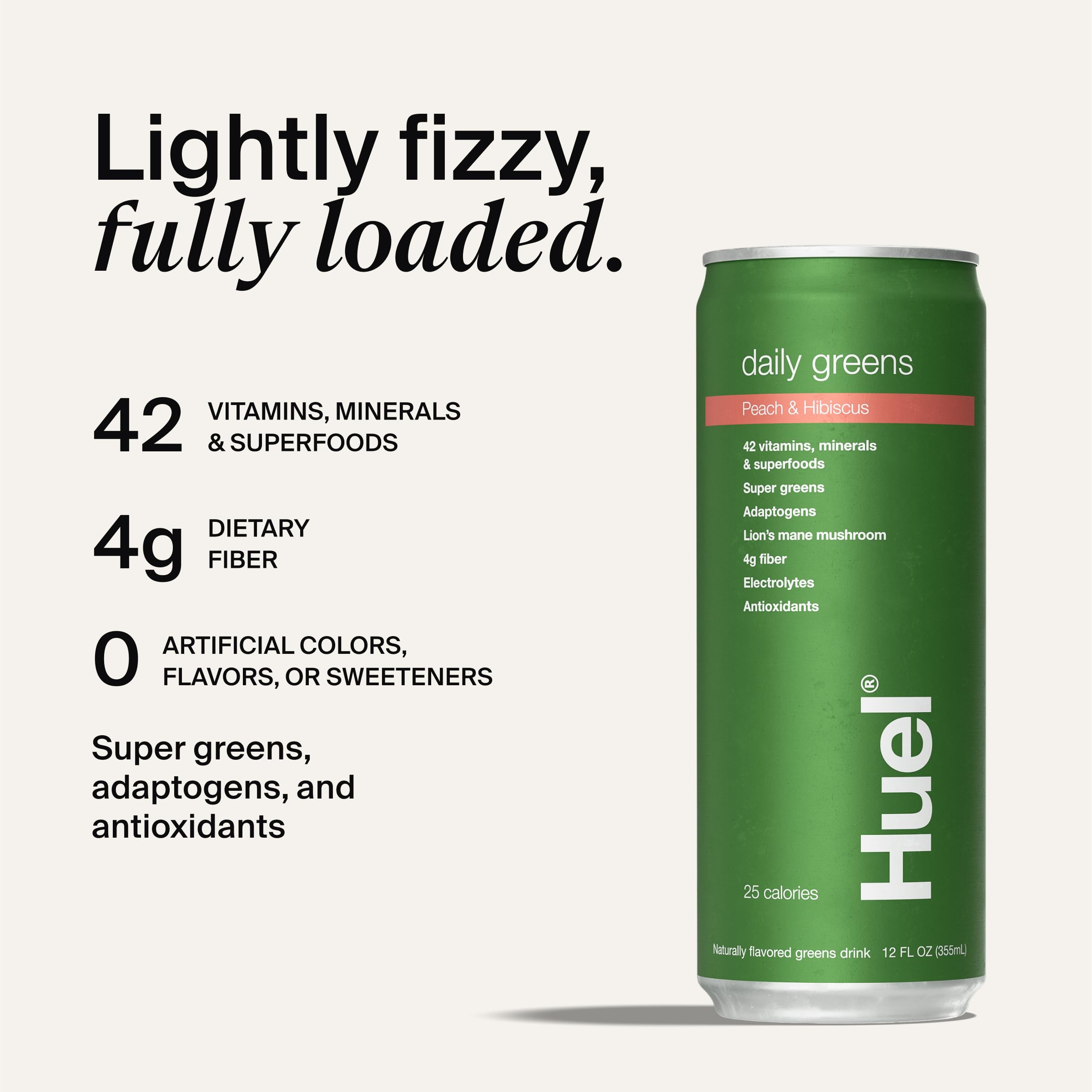 Huel Daily Greens Peach Hibiscus pour shows fruity, energizing start to the day.