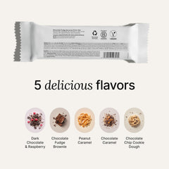 Huel vegan bar front view highlighting fudge brownie flavor