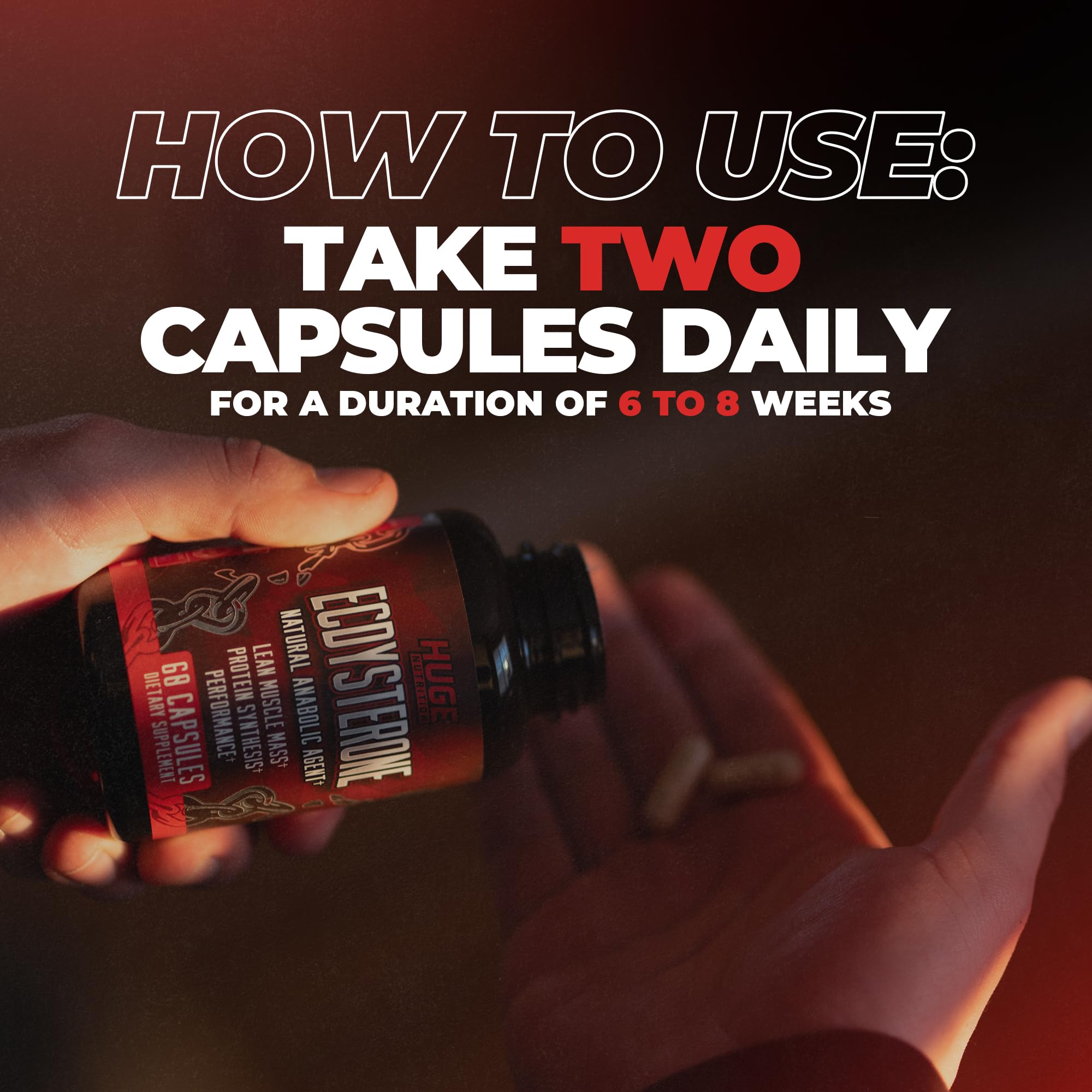 Huge Supplements Ecdysterone packaging box conveys premium, science-backed formula