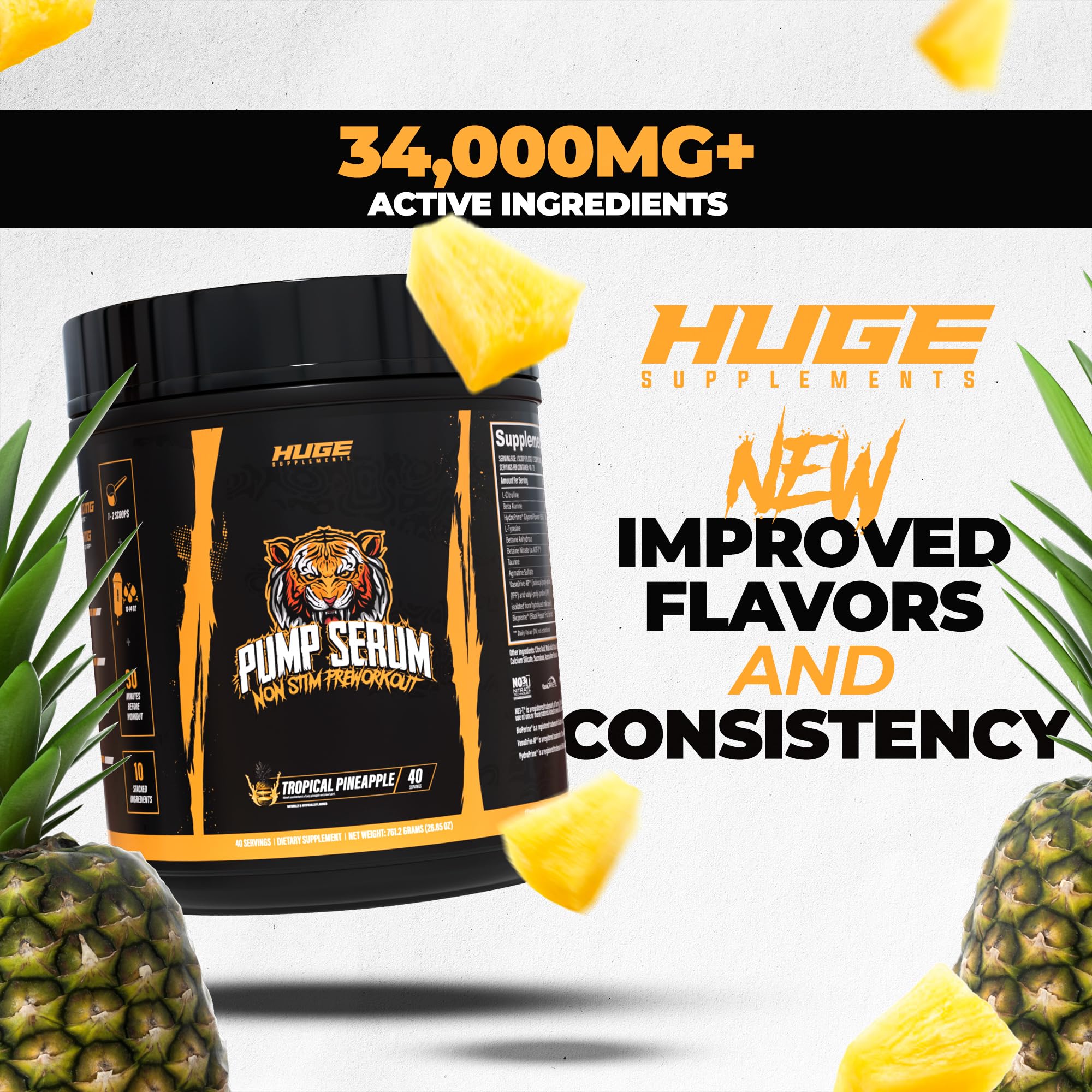 Tropical pineapple Pump Serum in a glass after mixing.