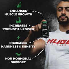 Huge Supplements Sapogenix packaging showing premium formula for bulking or cutting cycles.